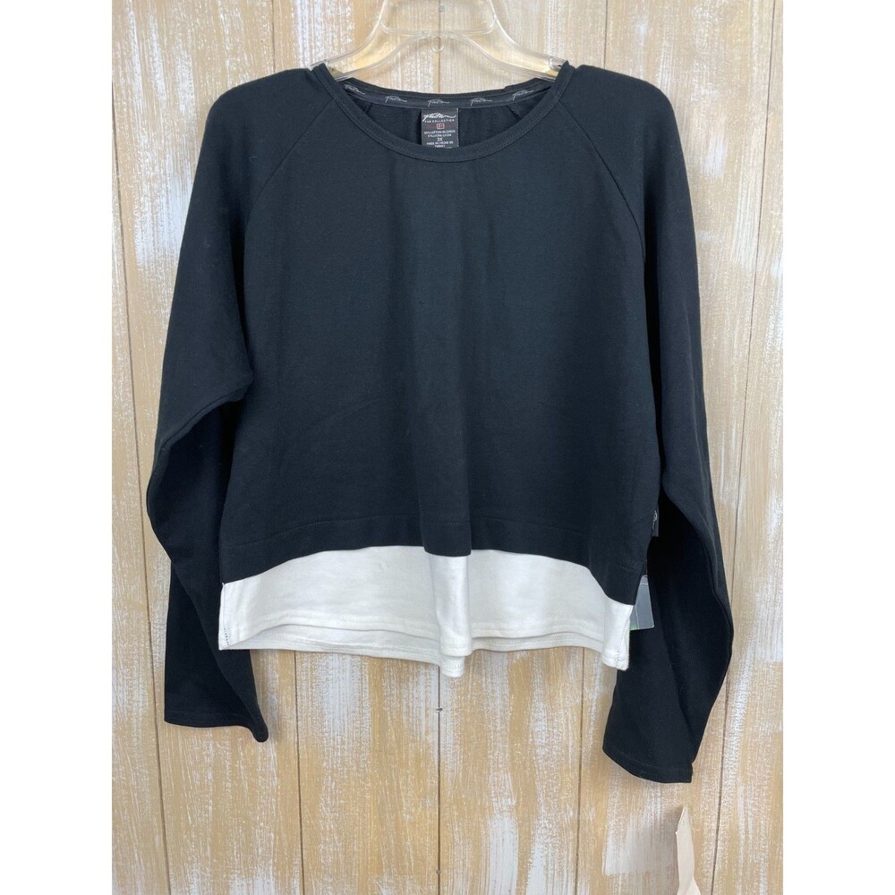 NWT Fubu The Collection Long Sleeve Women's Top Size 3X Black & White *READ